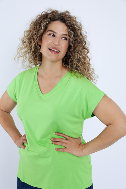 Unifarbenes Viskose-T-Shirt-Paprika-4