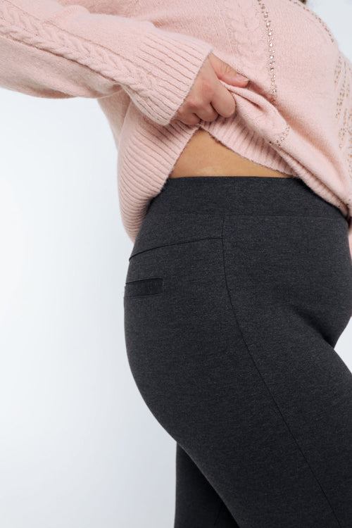 Unifarbene Slim-Fit-7/8-Milanoleggings aus Viskose-Paprika-4
