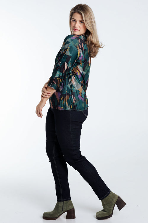 T-Shirt mit abstraktem Druck in Ballonform-Paprika-7