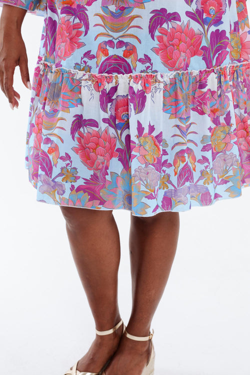 Bluse aus Baumwolle mit floralem Druck-Paprika-5
