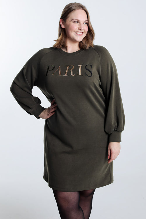 Sweatkleid mit Stickerei Paris-Paprika-1