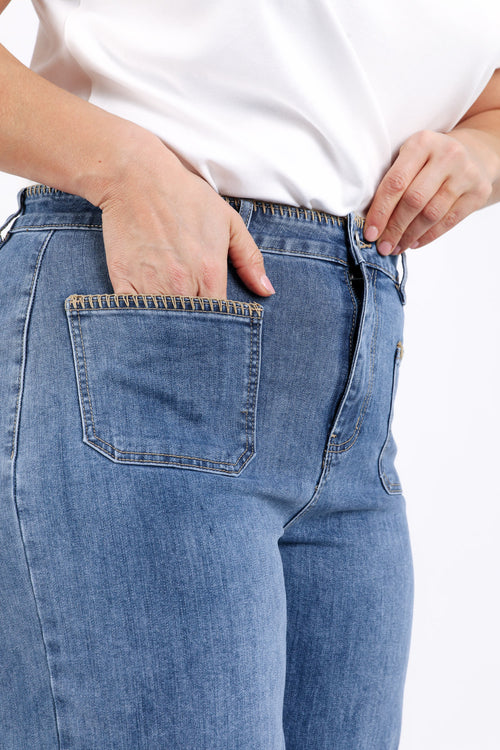 Jeans Elodie mit Taschen und Stickerei-Detail-Paprika-5