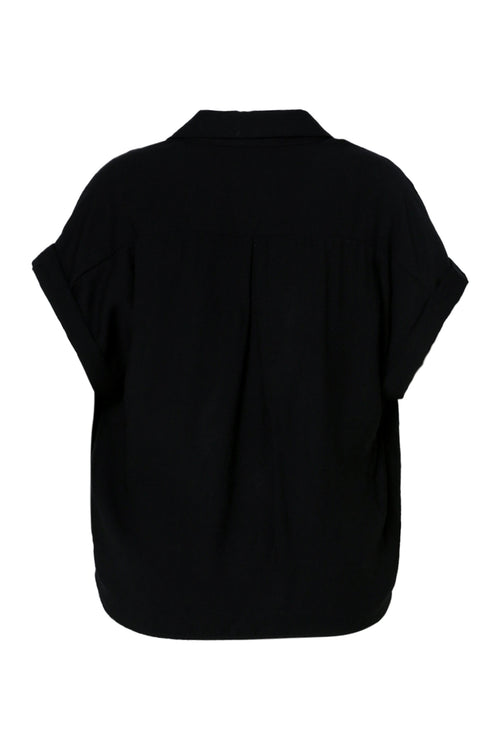 Knotbluse aus einfarbigem Viskose-Paprika-11