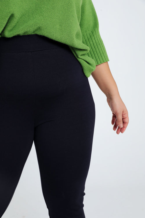 Unifarbene Slim-Fit-7/8-Milanoleggings aus Viskose-Paprika-4