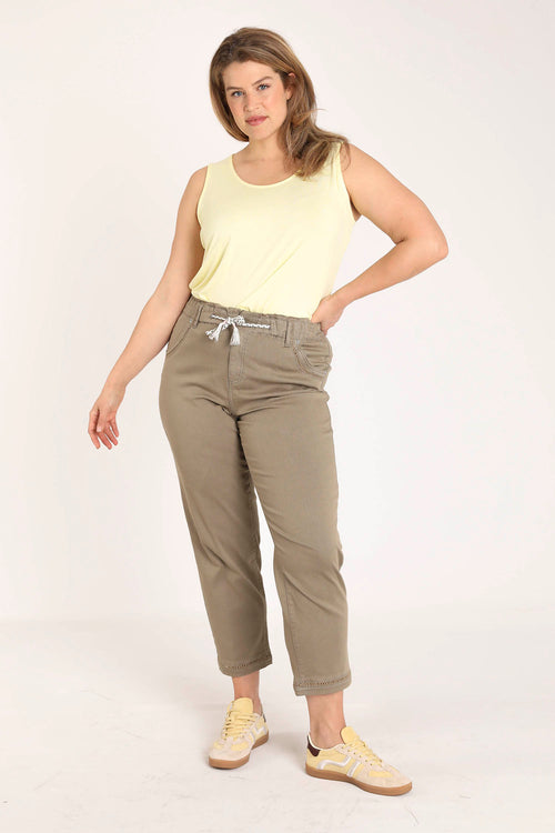 Chino en coton uni-Paprika-7