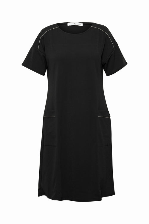Einfarbiges kurzes Kleid-Paprika-1