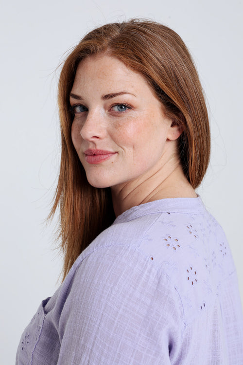 Bluse aus einfarbigem Baumwollvoile-Paprika-3