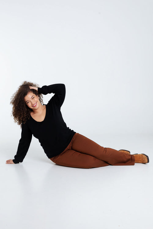 Schlichter Pullover-Paprika-9