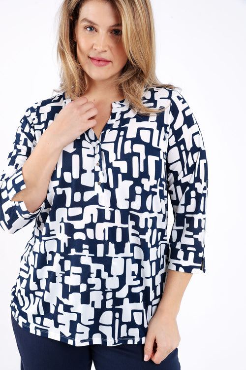 Grafisch bedrucktes T-Shirt-Paprika-5