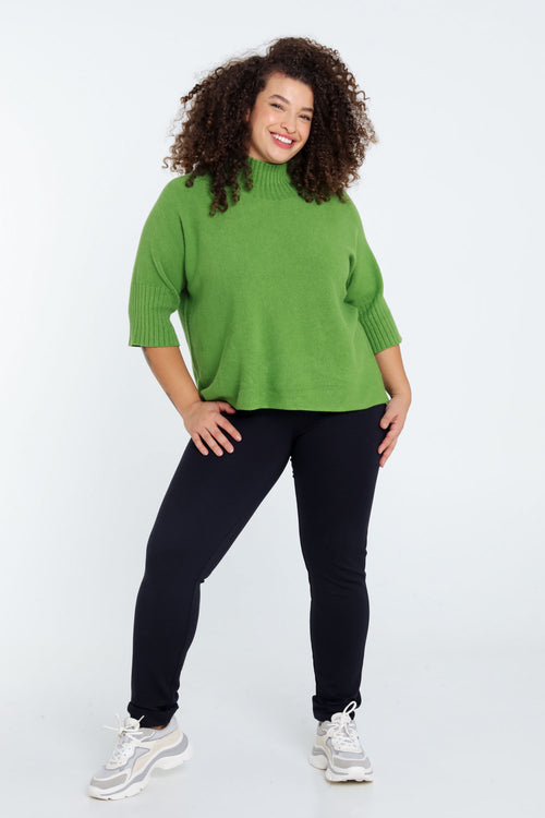 Unifarbene Slim-Fit-7/8-Milanoleggings aus Viskose-Paprika-9