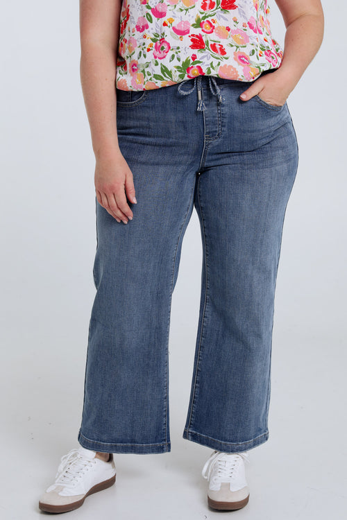 Jegging 7/5 mit weitem Bein-Paprika-1
