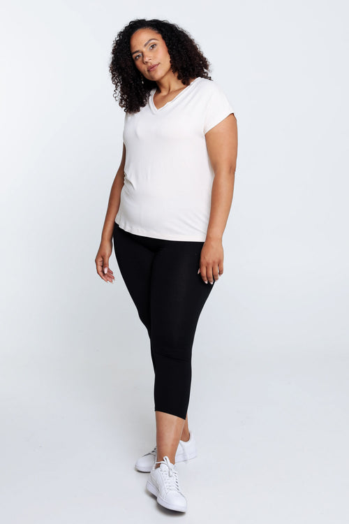 Unifarbene 7/8-Leggings aus Viskose-Paprika-7