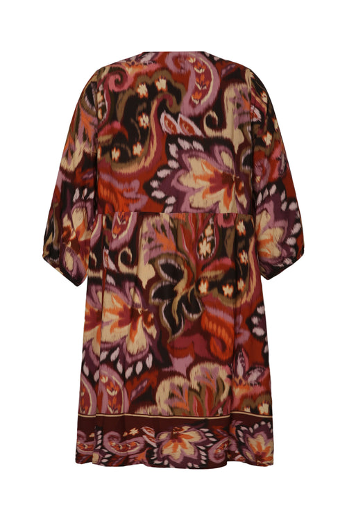 Kleid aus Viskose mit Paisley-Muster-Paprika-9