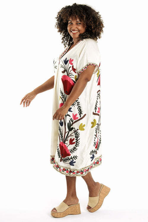 Kleid aus bedrucktem Viskosestoff im Folklore-Stil-Paprika-7