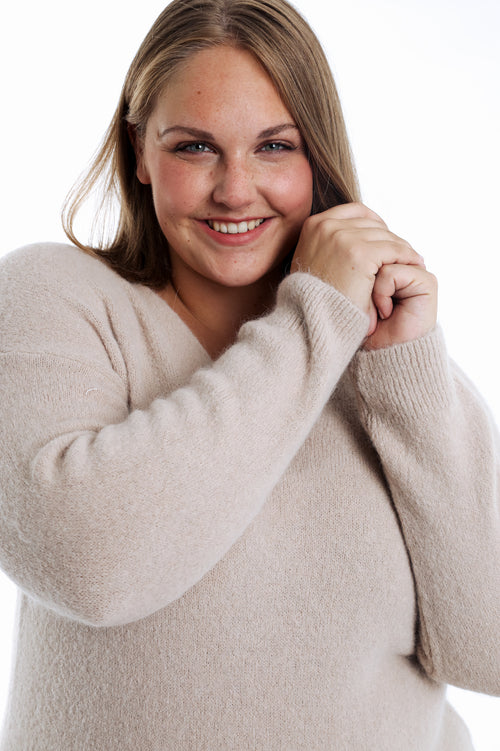 Pullover aus einfarbiger Alpakawolle-Paprika-3