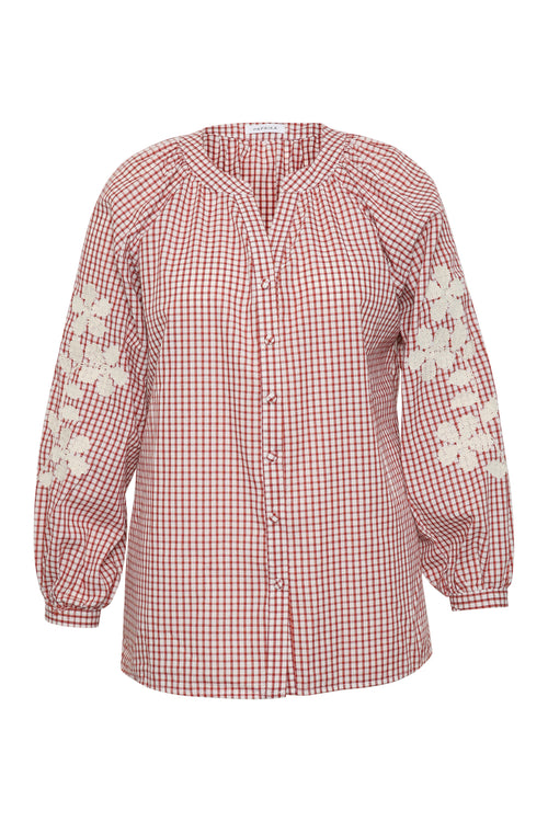 Baumwollhemd mit Vichy-Karos-Paprika-2