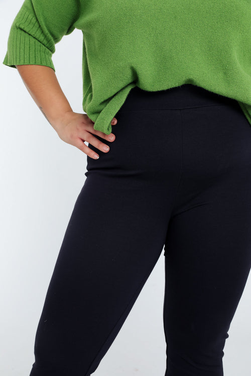 Unifarbene Slim-Fit-7/8-Milanoleggings aus Viskose-Paprika-5