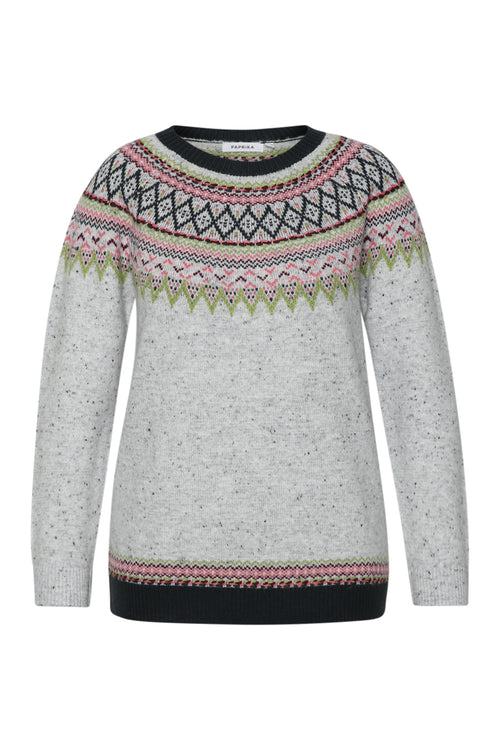 Pullover mit Jacquardmuster-Paprika-8