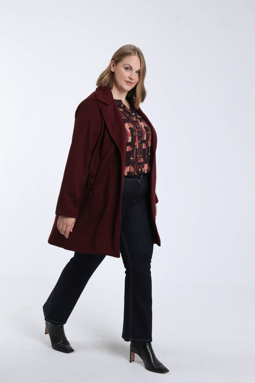 Manteau long uni-Paprika-7