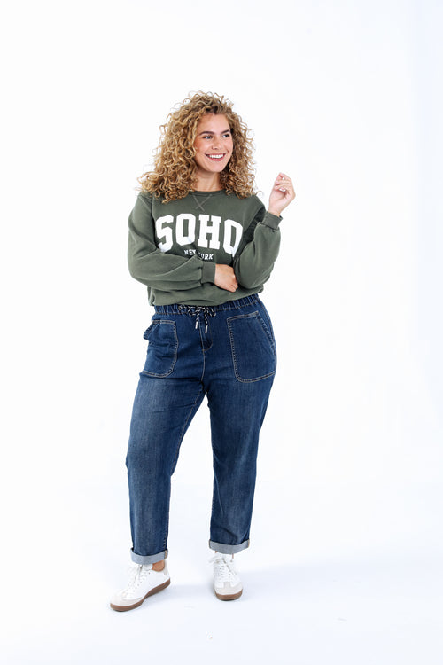 Baumwoll-Sweatshirt mit Soho-Print-Paprika-6