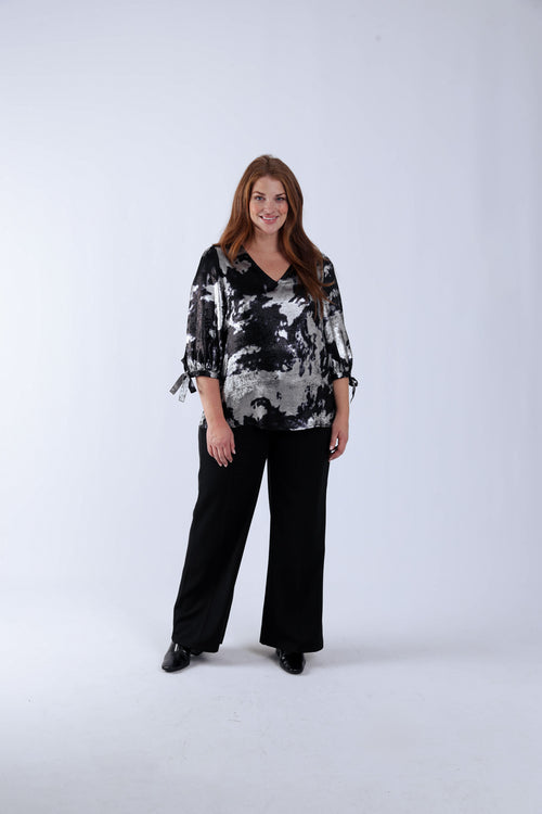 Satiniert wirkende Bluse im Tie-Dye-Stil-Paprika-6