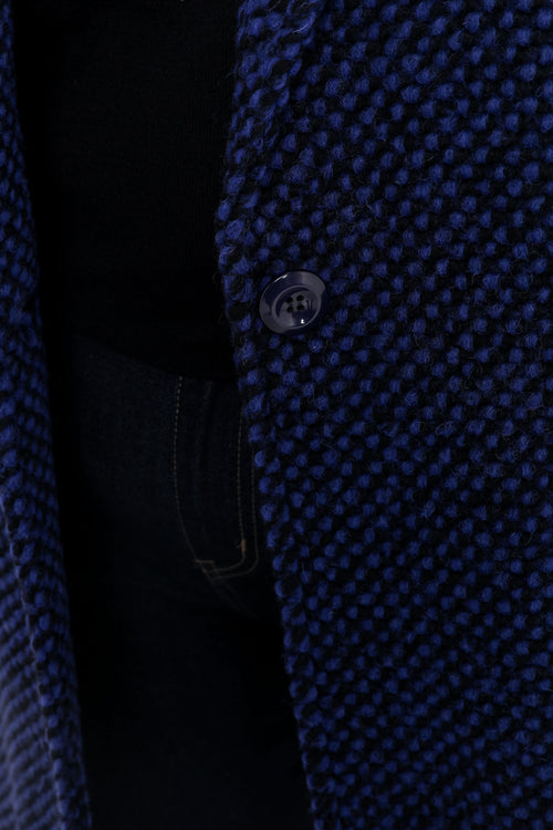 Kurze, unifarbene Jacke aus gesprenkeltem Stoff mit Wolle-Paprika-5