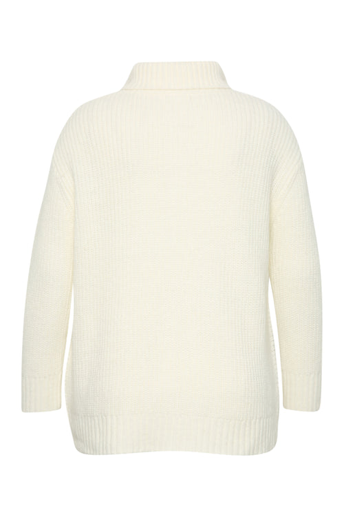 Uni Pullover mit Reißverschluss am Kragen-Paprika-3