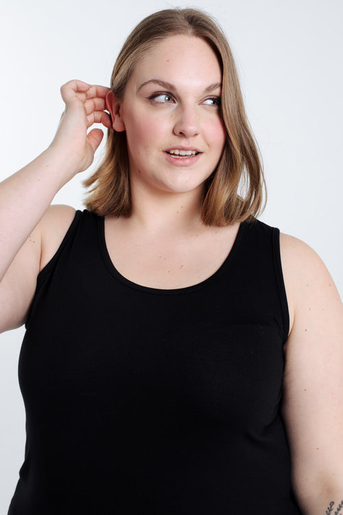 Débardeur uni en viscose-Paprika-1