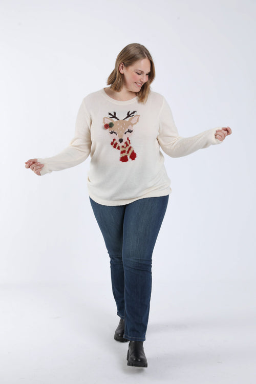 Weihnachtspullover mit Reh-Motiv-Paprika-5