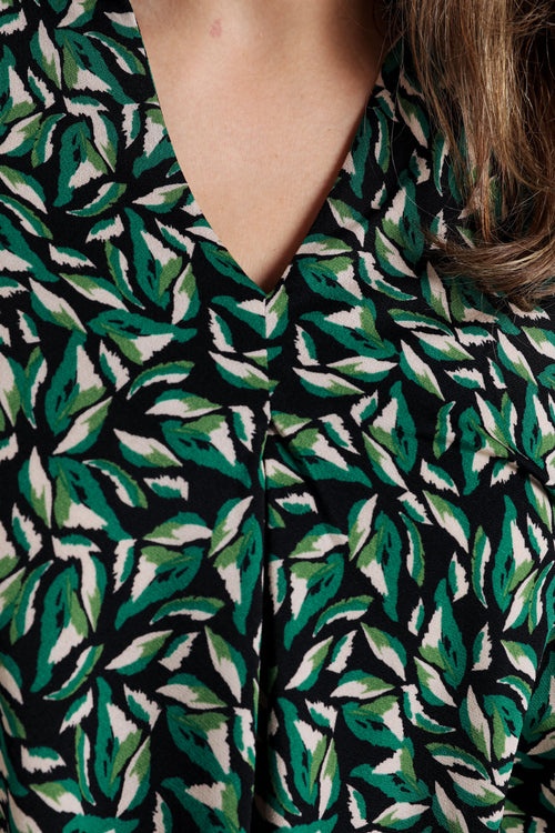 T-Shirt mit Blätterdruck-Paprika-5