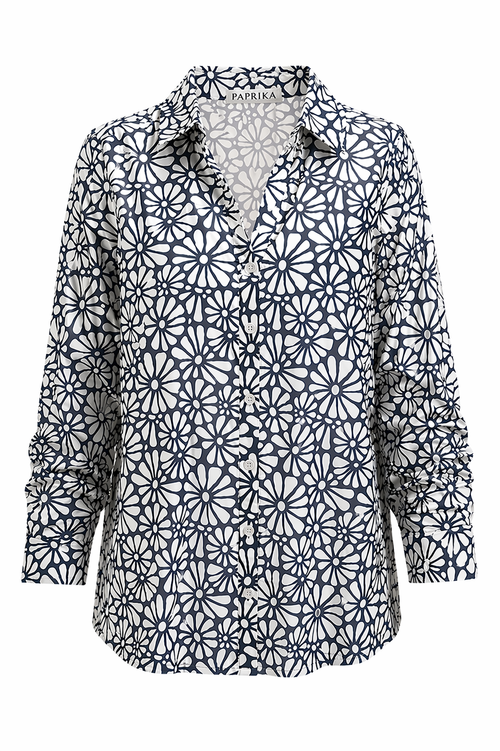 Bedruckte Bluse aus Baumwolle-Paprika-10