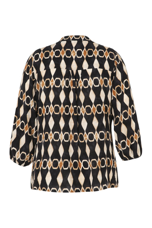 Bluse aus Viskose mit grafischem Print-Paprika-11