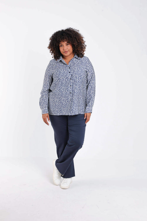 Bedruckte Bluse aus Viskose-Paprika-8