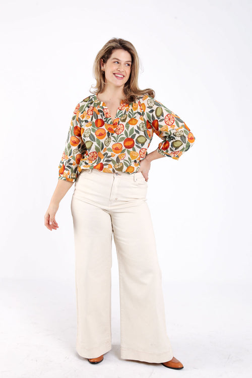 Blouse imprimé agrumes-Paprika-8