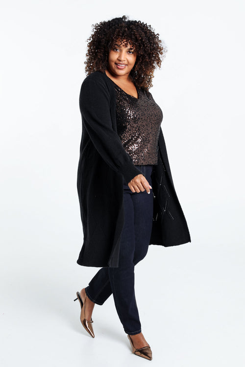 Lange, schlichte Strickjacke-Paprika-8