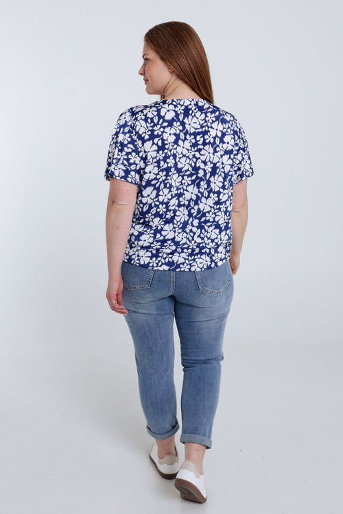 Blumenbedrucktes T-Shirt-Paprika-2