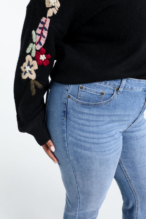 Slim-Fit-Jeans „Louise“ L32 mit 5 Taschen-Paprika-6