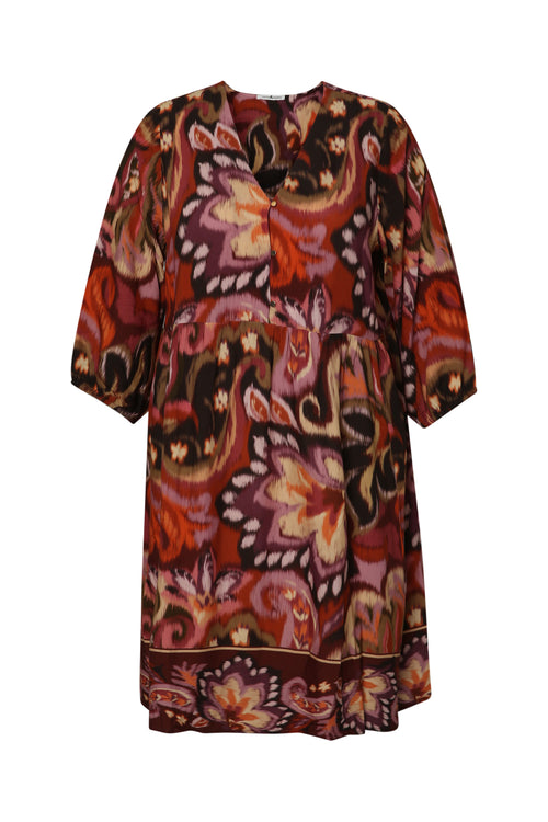 Kleid aus Viskose mit Paisley-Muster-Paprika-8