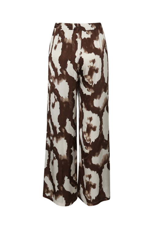 Weit geschnittene Hose aus Viskose mit Satin-Effekt und Animal-Print-Paprika-12