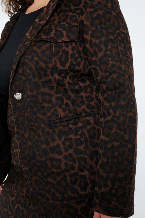 Blazer mit Animal-Print-Paprika-5
