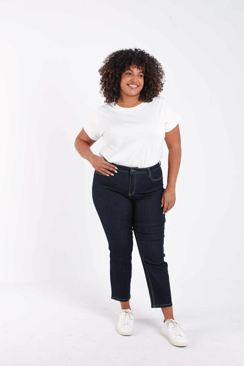 7/8-Jeans in Slim-Fit-Passform „Louise“-Paprika-9