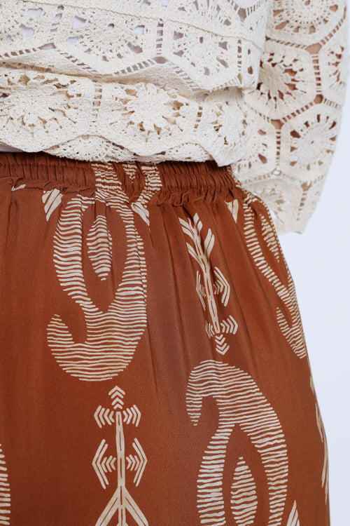 Lange Bicolor Ethno-Print Viskose-Rock-Paprika-6