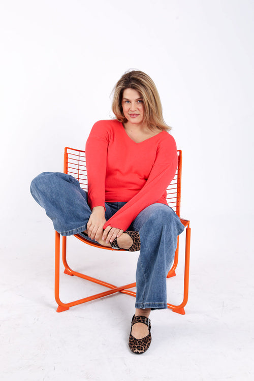 Pull en viscose uni-Paprika-8