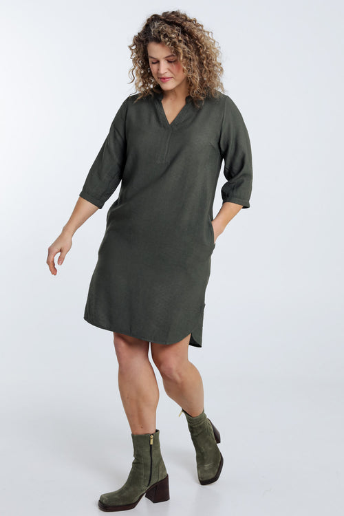 Einfarbiges Tunika-Kleid-Paprika-8