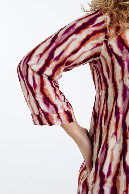 Bluse aus Viskose mit Tie-Dye-Print-Paprika-4