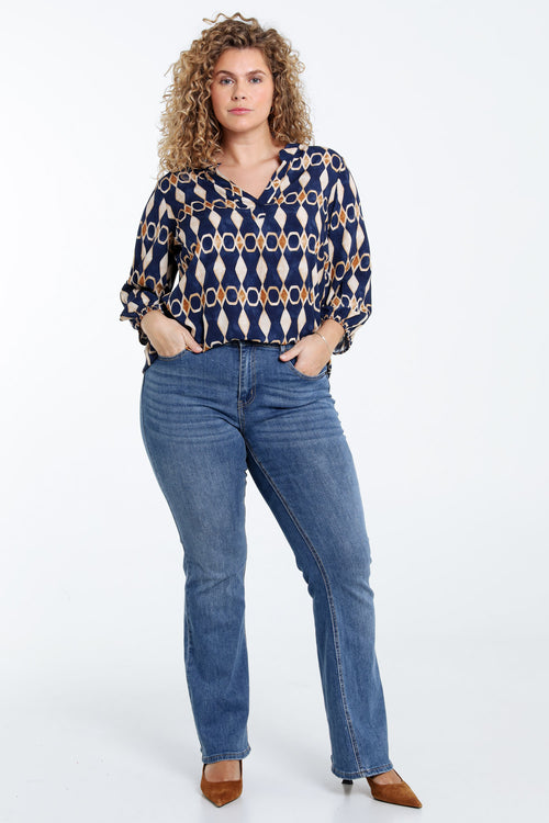 Bluse aus Viskose mit grafischem Print-Paprika-7