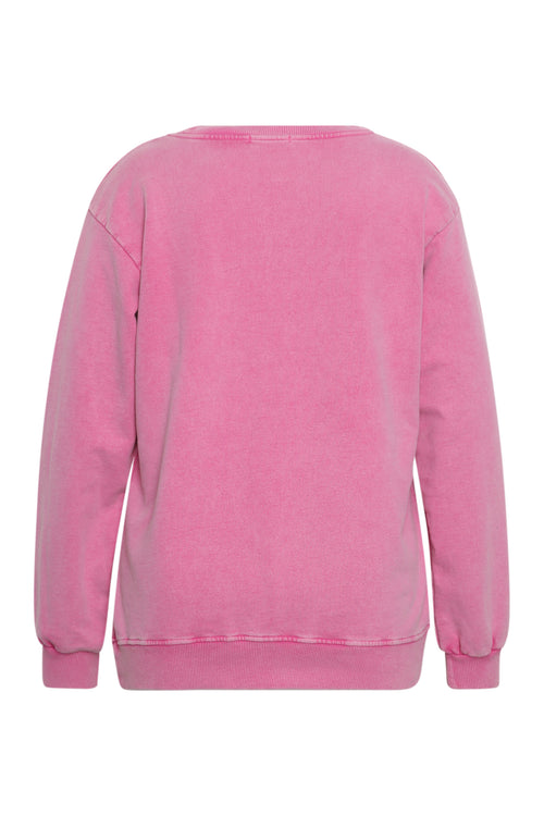 Sweat en coton Pink love octobre rose-Paprika-9