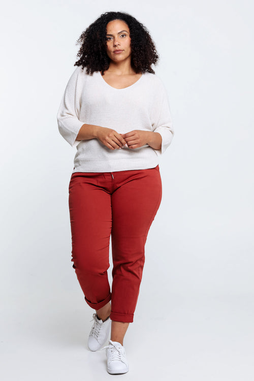 Unifarbener Pullover mit Lurex-Paprika-8