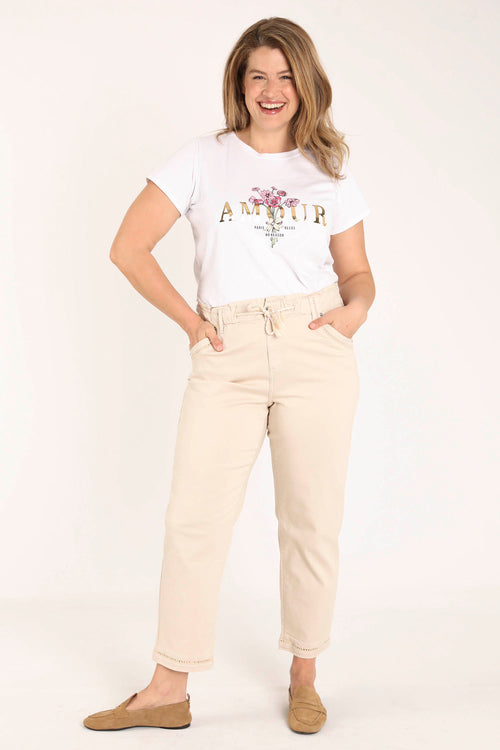 Chino en coton uni-Paprika-9