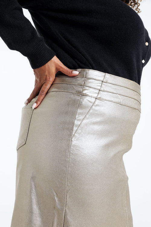 Kurzer einfarbiger Rock-Paprika-4